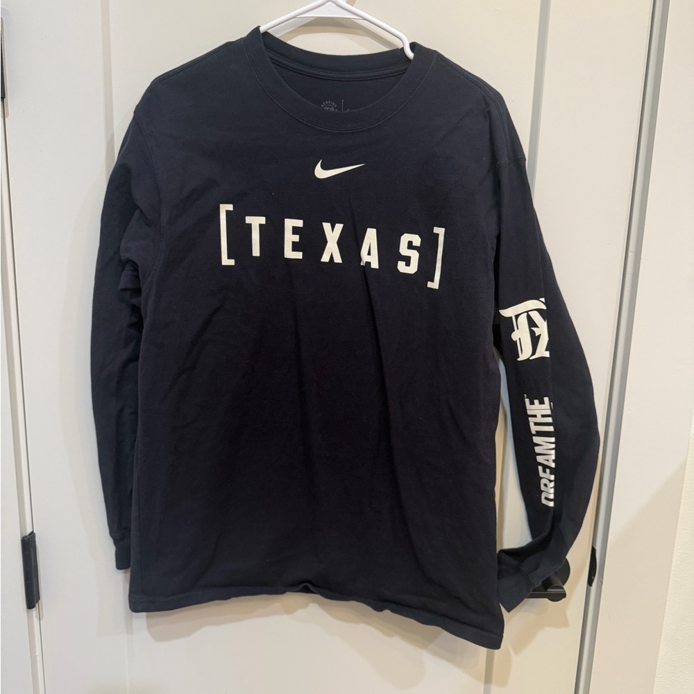 Nike Black Long Sleeve Texas Rangers Tee